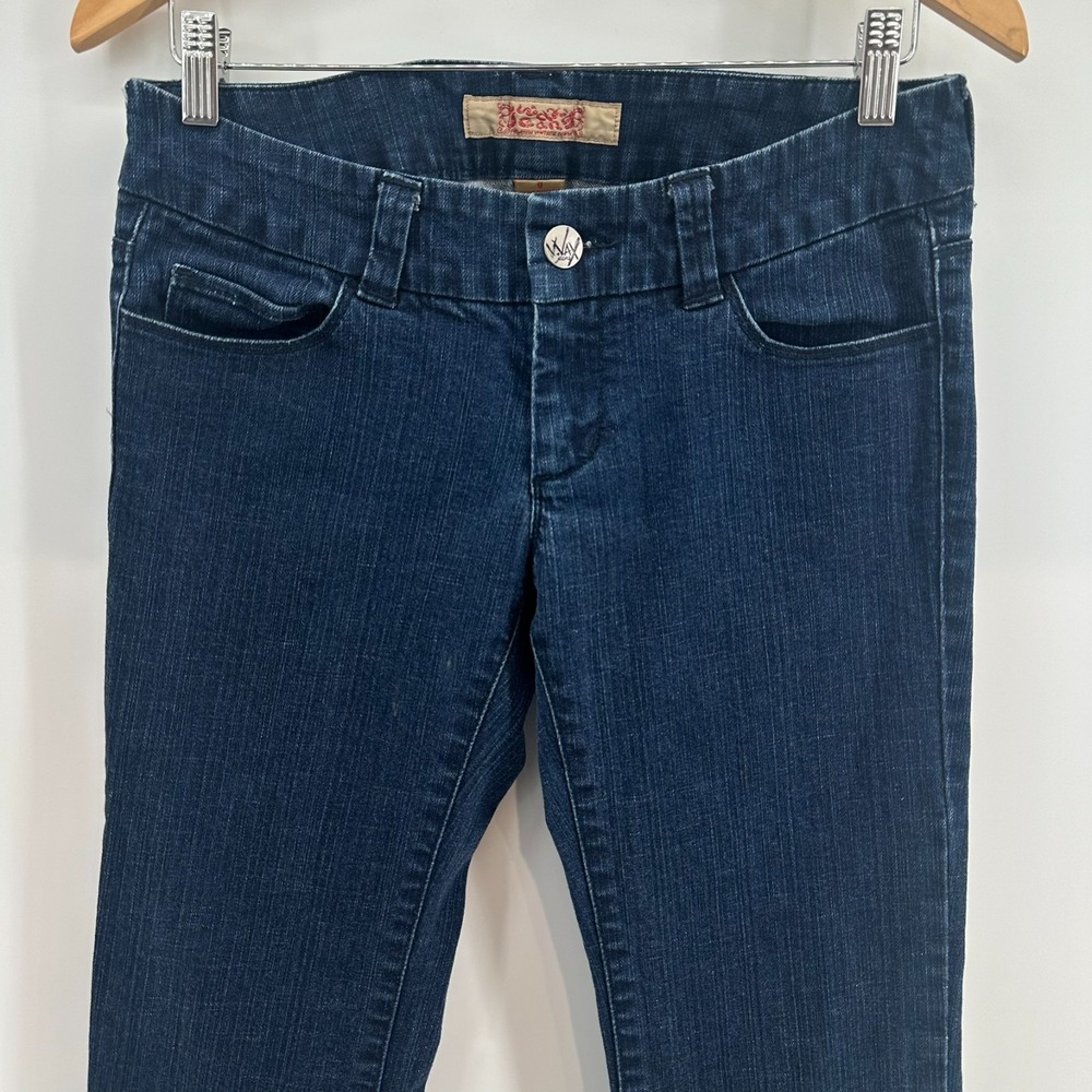Wax Jeans Womens 9 Blue Denim Stretch Straight‎ Leg 5-Pocket Comfort Outdoor